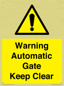 Warning Automatic Gate Keep Clear